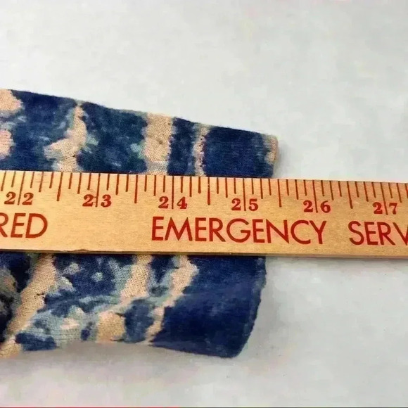 MAGNOLIA GRACE Linen Cotton Blend Space Blue Tye Dye Open Front Cardigan Sz L - Picture 10 of 10